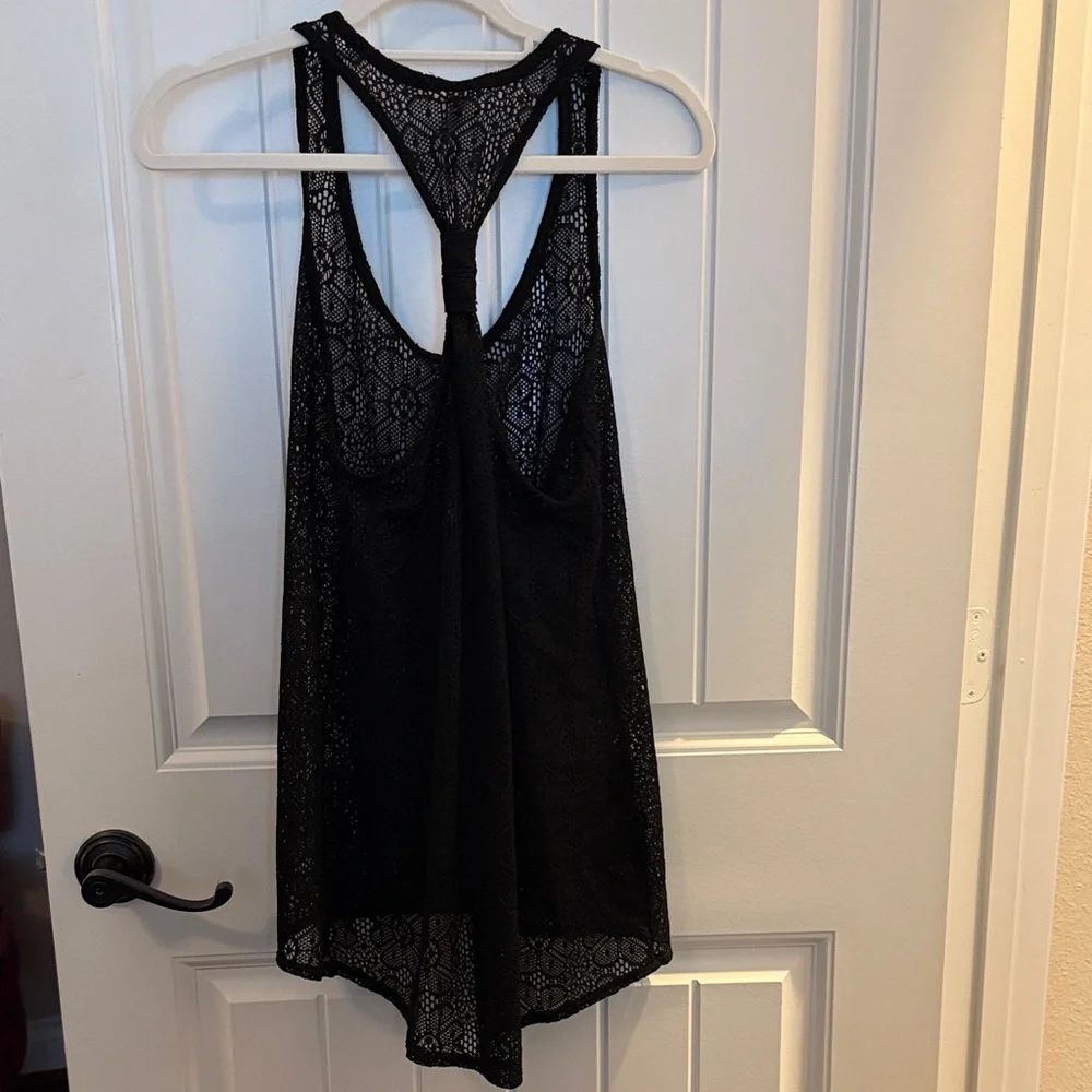 OP Black Lace Swim Coverup (S) - Picture 4 of 7